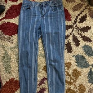 Sky and Sparrow Striped Skinny jeans